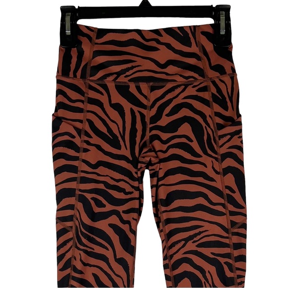 Fabletics PureLuxe Twist Leggings Womens Size XS Brown Black - Picture 3 of 15